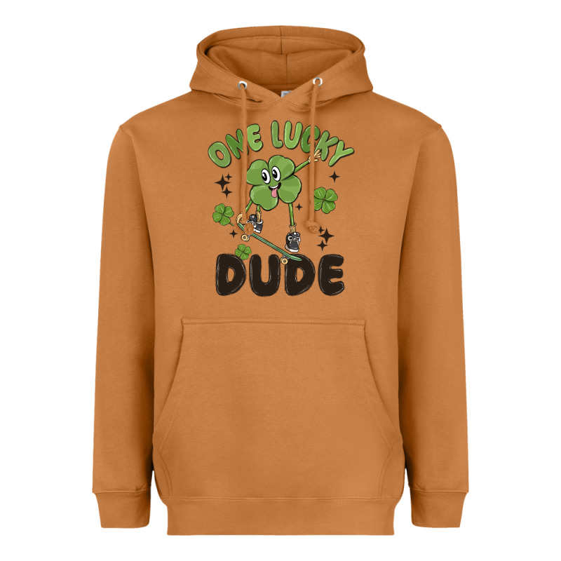 One Lucky Dude Heavyweight Hoodie by MaliasSmallBusiness | Teevron