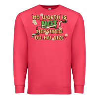 Cardinal my worth is not defined by my size Premium Sweatshirt - MaliasSmallBusiness