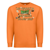 Carrot my worth is not defined by my size Premium Sweatshirt - MaliasSmallBusiness