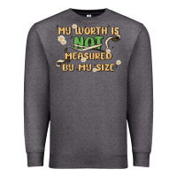 Charcoal Heather my worth is not defined by my size Premium Sweatshirt - MaliasSmallBusiness