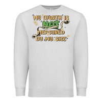 Dove Grey my worth is not defined by my size Premium Sweatshirt - MaliasSmallBusiness