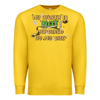 Lemon my worth is not defined by my size Premium Sweatshirt - MaliasSmallBusiness