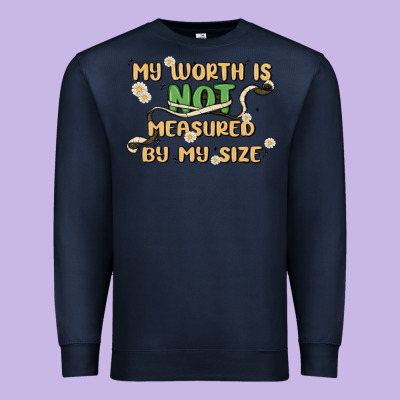 My Worth Is Not Defined By My Size Premium Sweatshirt Designed By Maliassmallbusiness