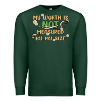 Sports Green my worth is not defined by my size Premium Sweatshirt - MaliasSmallBusiness