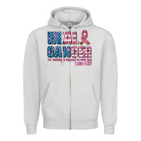 Dove Grey heal cancer with cancer ribbon Zipper Hoodie - AdoDesignShop