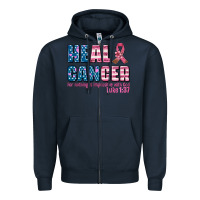 Navy heal cancer with cancer ribbon Zipper Hoodie - AdoDesignShop