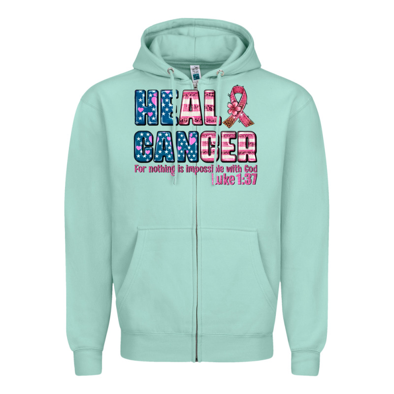 Heal Cancer With Cancer Ribbon Zipper Hoodie by AdoDesignShop | Teevron