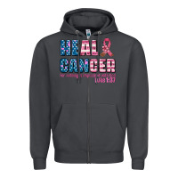 Smoke heal cancer with cancer ribbon Zipper Hoodie - AdoDesignShop