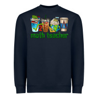 Navy math teacher coffee cups Heavyweight Sweatshirt - texasbilliewilder