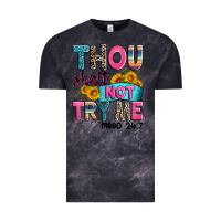 Cloud Black thou shalt not try me mood 24 7 Vintage Tee - Zillion Design Studio