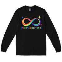 Black autism acceptance Long Sleeve Tee - JahusDesignShop