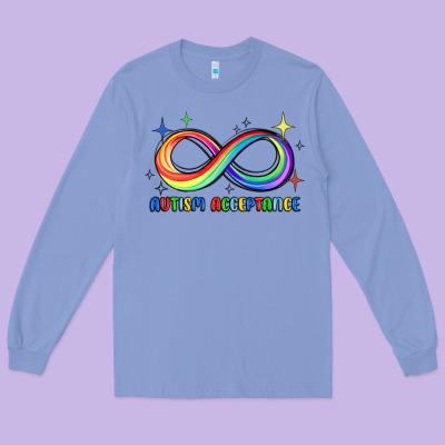 Autism Acceptance Long Sleeve Tee Designed By Jahusdesignshop