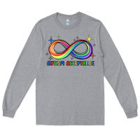 Heather Grey autism acceptance Long Sleeve Tee - JahusDesignShop
