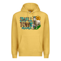 Antique Gold Small Town Mama With Sheeps Premium Hoodie - BundleAndBundleShop