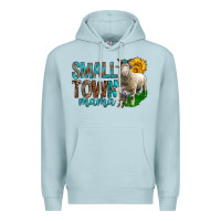 Blue Mist Small Town Mama With Sheeps Premium Hoodie - BundleAndBundleShop