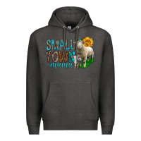 Charcoal Heather Small Town Mama With Sheeps Premium Hoodie - BundleAndBundleShop