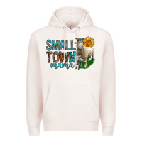 Pale Pink Small Town Mama With Sheeps Premium Hoodie - BundleAndBundleShop