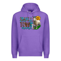 Purple Small Town Mama With Sheeps Premium Hoodie - BundleAndBundleShop