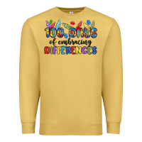Antique Gold 100 days of embracing differences Premium Sweatshirt - MaliasSmallBusiness