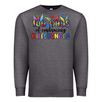 Charcoal Heather 100 days of embracing differences Premium Sweatshirt - MaliasSmallBusiness