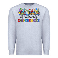 Heather Grey 100 days of embracing differences Premium Sweatshirt - MaliasSmallBusiness