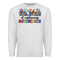 Oatmeal Heather 100 days of embracing differences Premium Sweatshirt - MaliasSmallBusiness