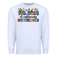 White 100 days of embracing differences Premium Sweatshirt - MaliasSmallBusiness
