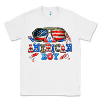 White all american boy Classic Tee - AdoDesignShop