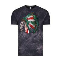 Cloud Black mexican indian headdress with skull Vintage Tee - RanaPortraitStore