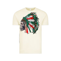 Vintage Arctic mexican indian headdress with skull Vintage Tee - RanaPortraitStore
