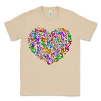 Mushroom cancer ribbon heart Classic Tee - AdoDesignShop