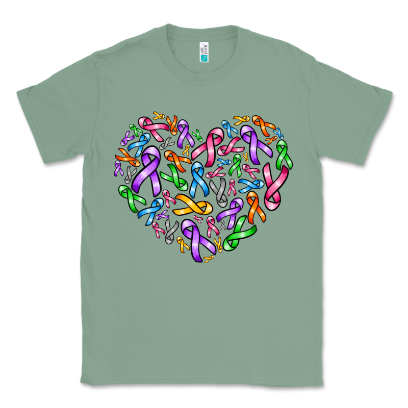 Cancer Ribbon Heart Classic Tee by AdoDesignShop | Teevron