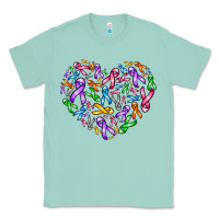 Seafoam cancer ribbon heart Classic Tee - AdoDesignShop