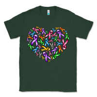 Sports Green cancer ribbon heart Classic Tee - AdoDesignShop