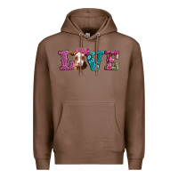 Chestnut love with guernsey cow Premium Hoodie - AdoDesignShop