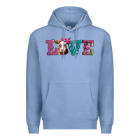 Colony Blue love with guernsey cow Premium Hoodie - AdoDesignShop