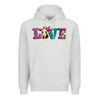 Dove Grey love with guernsey cow Premium Hoodie - AdoDesignShop