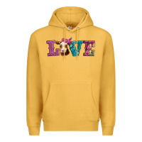 Mustard love with guernsey cow Premium Hoodie - AdoDesignShop