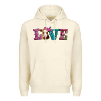Sandshell love with guernsey cow Premium Hoodie - AdoDesignShop