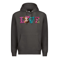 Smoke love with guernsey cow Premium Hoodie - AdoDesignShop