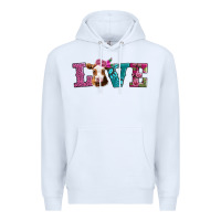 White love with guernsey cow Premium Hoodie - AdoDesignShop