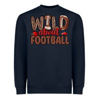 Navy wild about football Heavyweight Sweatshirt - Zillion Design Studio