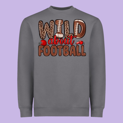 Wild About Football Heavyweight Sweatshirt Designed By Zillion Design Studio