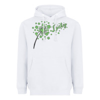 White four leaf clover Heavyweight Hoodie - MaliasSmallBusiness