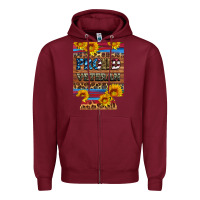 Burgundy proud veteran  12 oz regular can cooler Zipper Hoodie - Artiststas