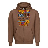 Chestnut proud veteran  12 oz regular can cooler Zipper Hoodie - Artiststas