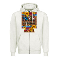 Oatmeal Heather proud veteran  12 oz regular can cooler Zipper Hoodie - Artiststas