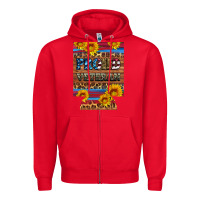 Red proud veteran  12 oz regular can cooler Zipper Hoodie - Artiststas