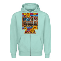 Seafoam proud veteran  12 oz regular can cooler Zipper Hoodie - Artiststas