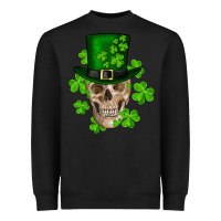 Black st. patrick's day skull Heavyweight Sweatshirt - RanaPortraitStore